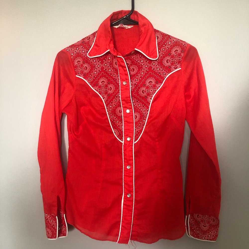 Vintage red paisley shirt